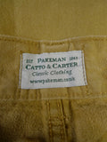 25/0287 pakeman catto carter tan beige cotton chino jean trouser 39