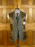 25/0268A vintage 1960s green / brown check harris tweed jacket 40 short to regular