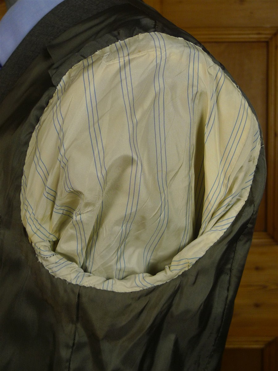 25/0267A vintage 1969 anderson & sheppard savile row bespoke grey pick weave morning suit jacket 41 short