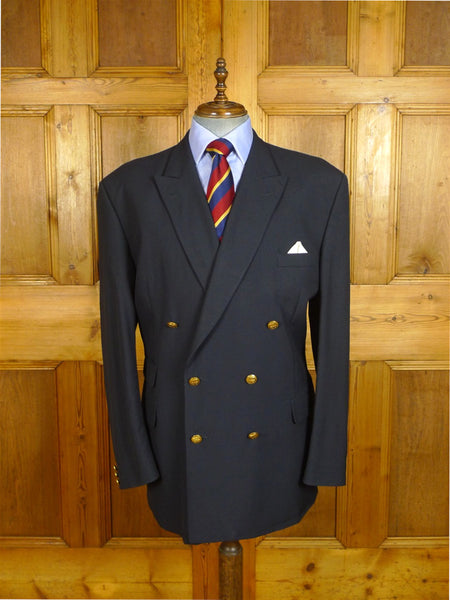 25/0322 daks simpson piccadilly navy blue d/b blazer w/ gold dd buttons 50 long