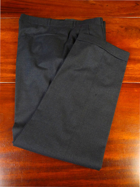 25/0390 vintage 1990 anderson & sheppard savile row bespoke grey worsted trouser 31-34