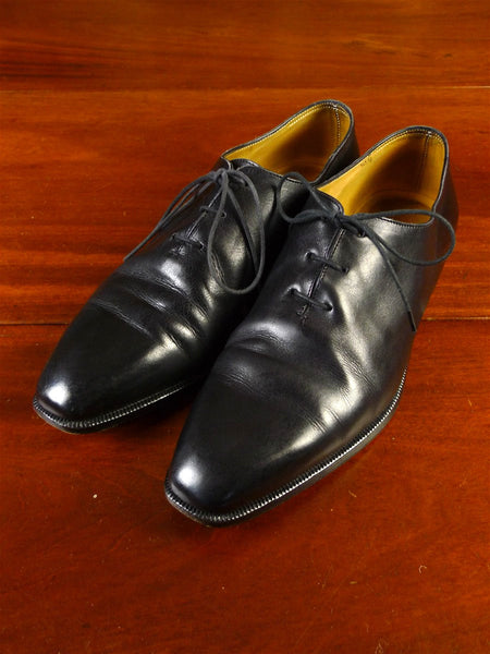 25/0406 berluti black calf leather derby shoe 8.5