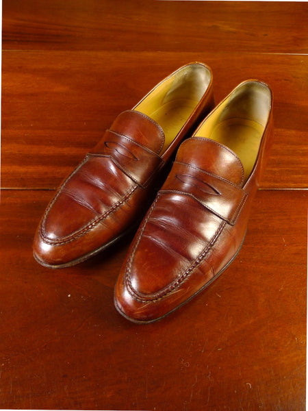 25/0405 berluti mahogany brown loafer shoe 8.5