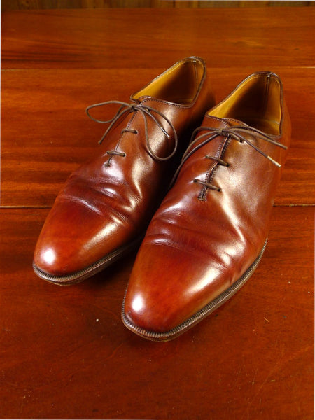 25/0404 berluti mahogany brown lacve-up derby shoe 9 e
