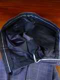 25/0398 new w/tags hackett london pale blue wp check wool & linen suit 40 regular