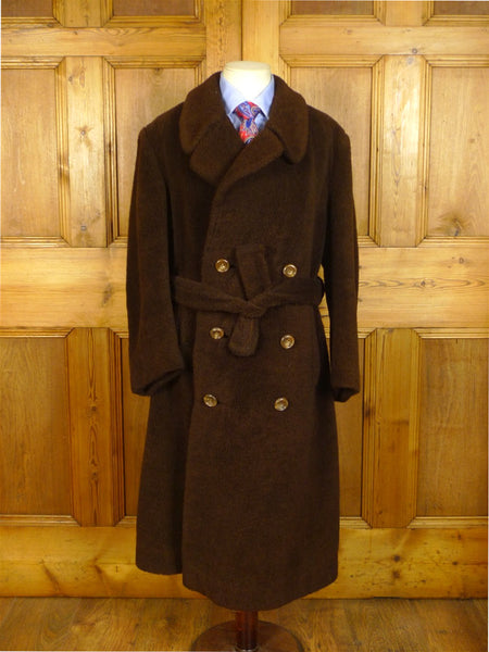 25/0403 wonderful genuine 1930s 1940s vintage teddy bear style d/b motoring coat overcoat 36-38