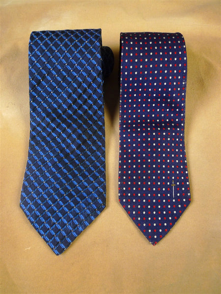 25/0420 2 x excellent gieves & hawkes savile row blue / red teal silk ties - save £££s
