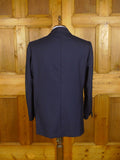 25/0424 kent haste 2018 savile row bespoke navy blue worsted blazer jacket 50 regular