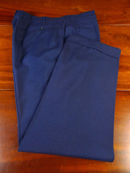 25/0435 vintage lesley roberts savile row bespoke blue wool & mohair high-rise trouser 38