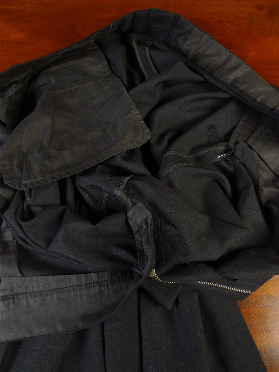 25/0438 savile row bespoke dark grey superfine wool trouser 40-44
