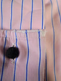 25/0491 gieves & hawkes savile row pink blue stripe cotton shirt collar 16.5