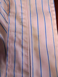 25/0491 gieves & hawkes savile row pink blue stripe cotton shirt collar 16.5