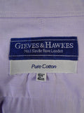 25/0492 gieves & hawkes savile row mauve cotton shirt collar 16.5