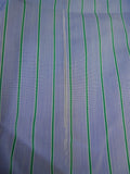 25/0487 gieves & hawkes savile row blue green stripe cotton shirt collar 16.5