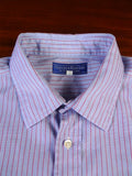 25/0486 gieves & hawkes savile row blue red stripe cotton shirt collar 16.5