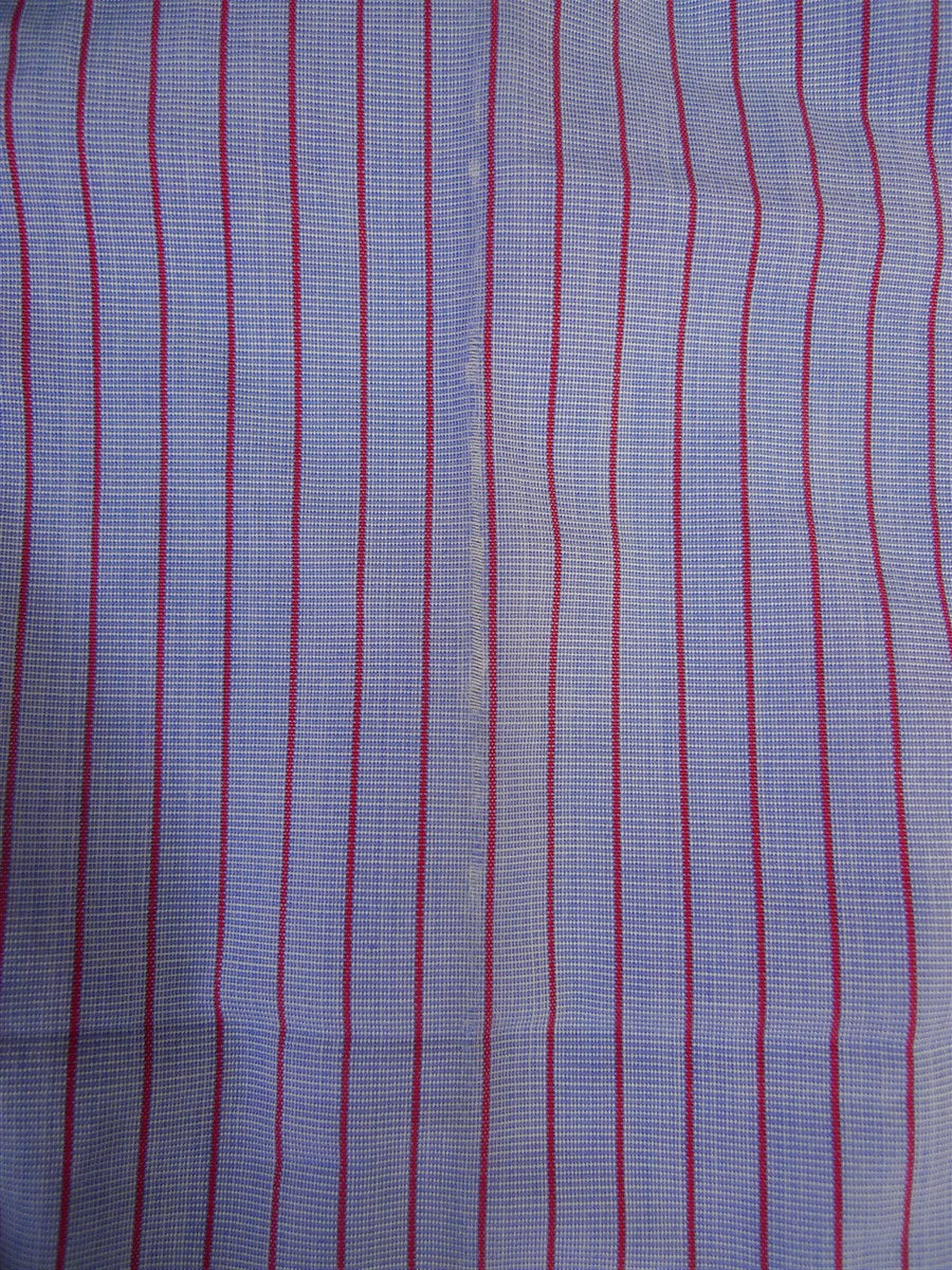 25/0486 gieves & hawkes savile row blue red stripe cotton shirt collar 16.5