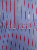 25/0486 gieves & hawkes savile row blue red stripe cotton shirt collar 16.5
