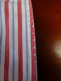 25/0489 gieves & hawkes savile row red blue  stripe cotton shirt collar 16.5