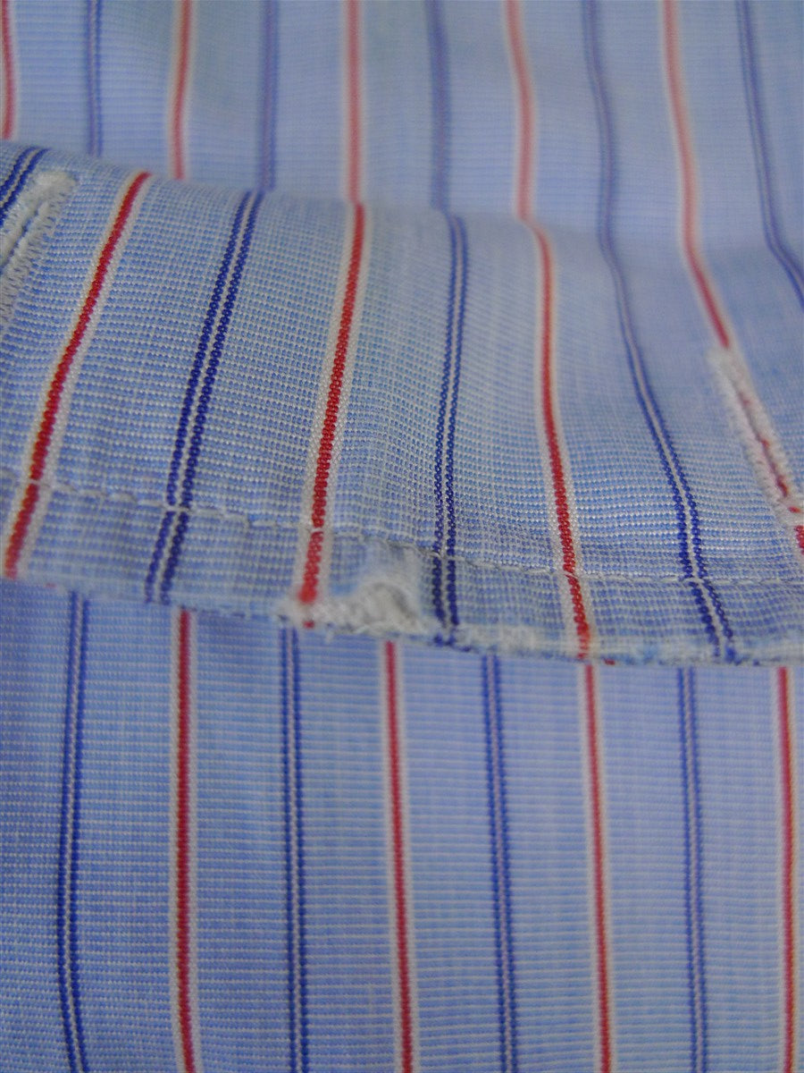 25/0537 gieves & hawkes savile row blue red stripe cotton shirt 16.5