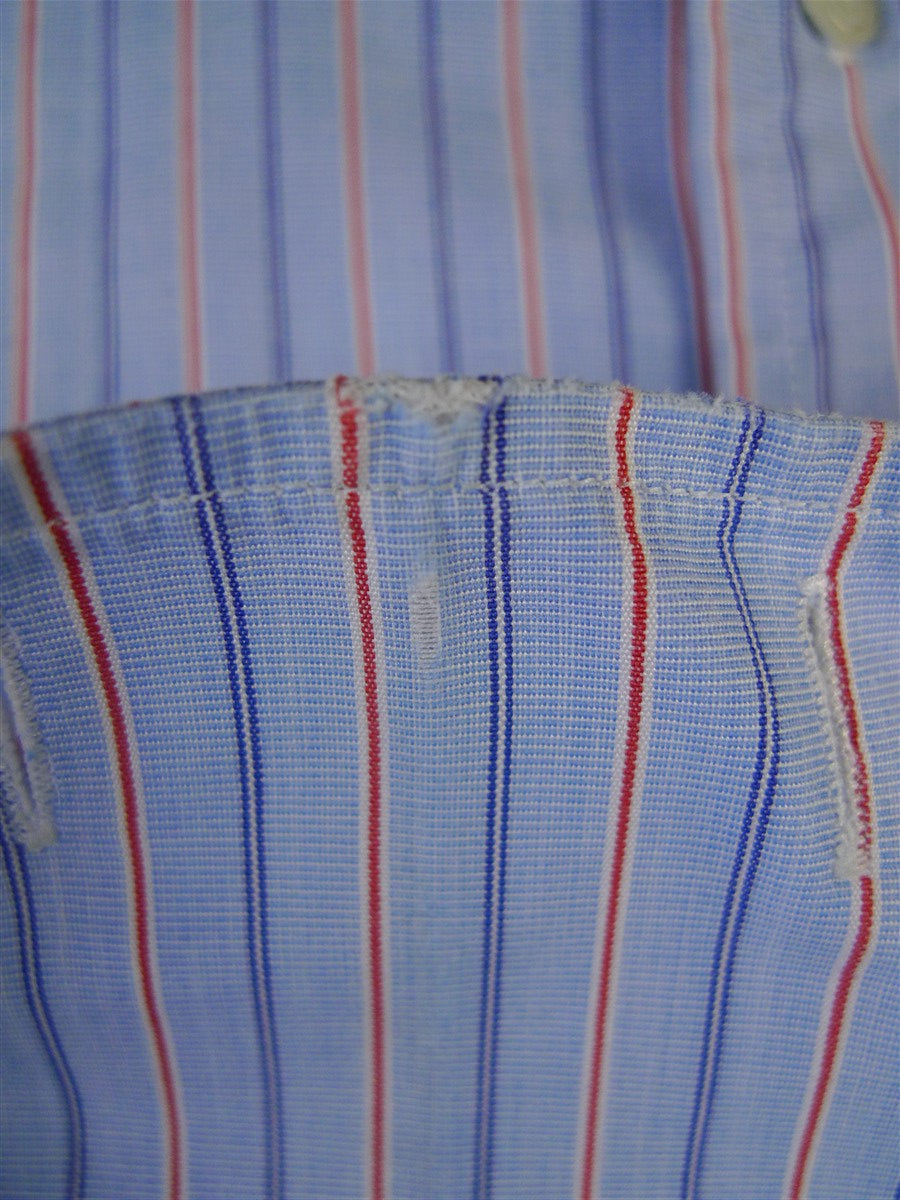 25/0537 gieves & hawkes savile row blue red stripe cotton shirt 16.5