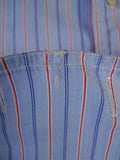 25/0537 gieves & hawkes savile row blue red stripe cotton shirt 16.5