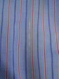 25/0537 gieves & hawkes savile row blue red stripe cotton shirt 16.5