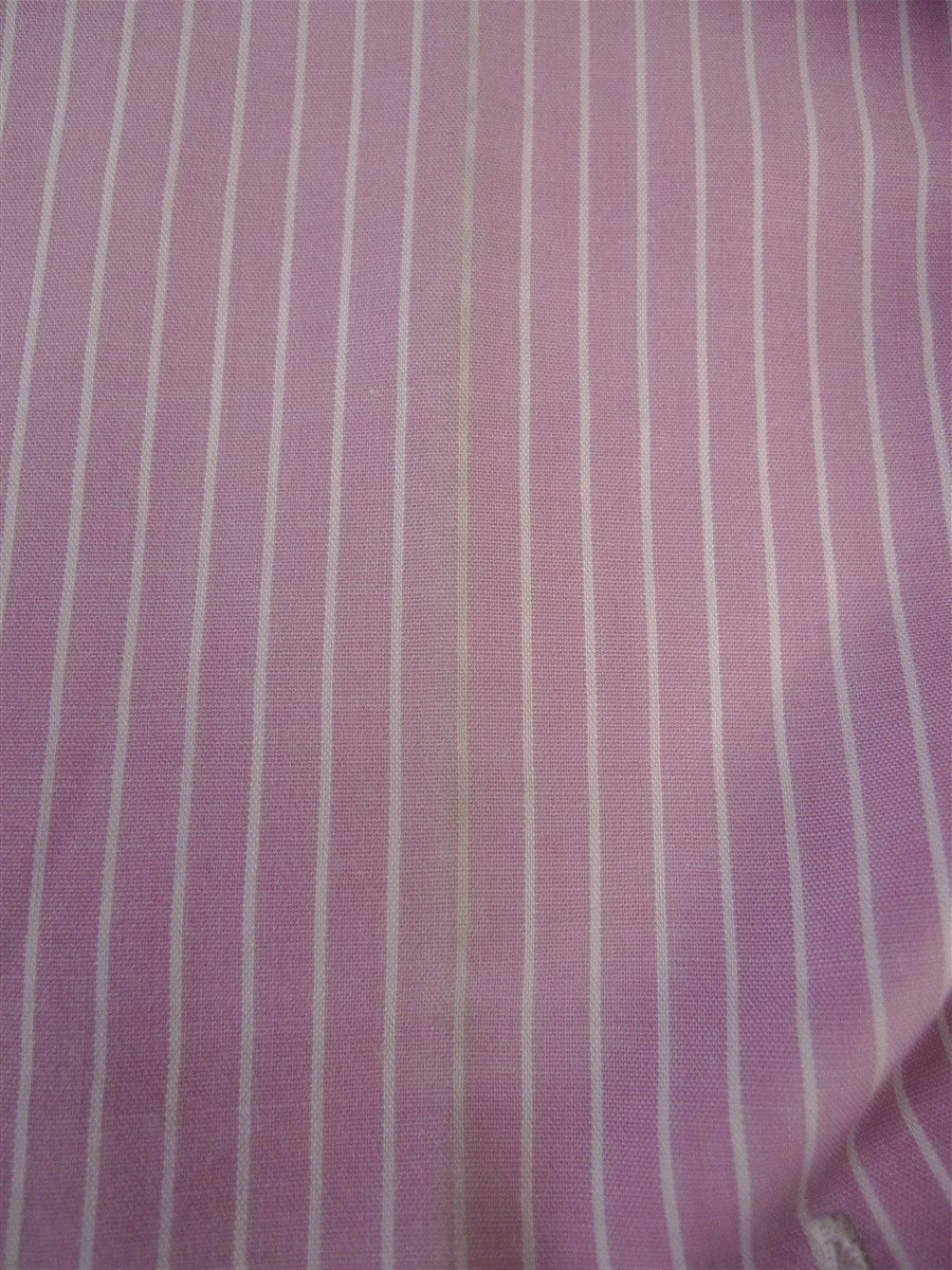 25/0538 gieves & hawkes savile row pink red stripe cotton shirt 17