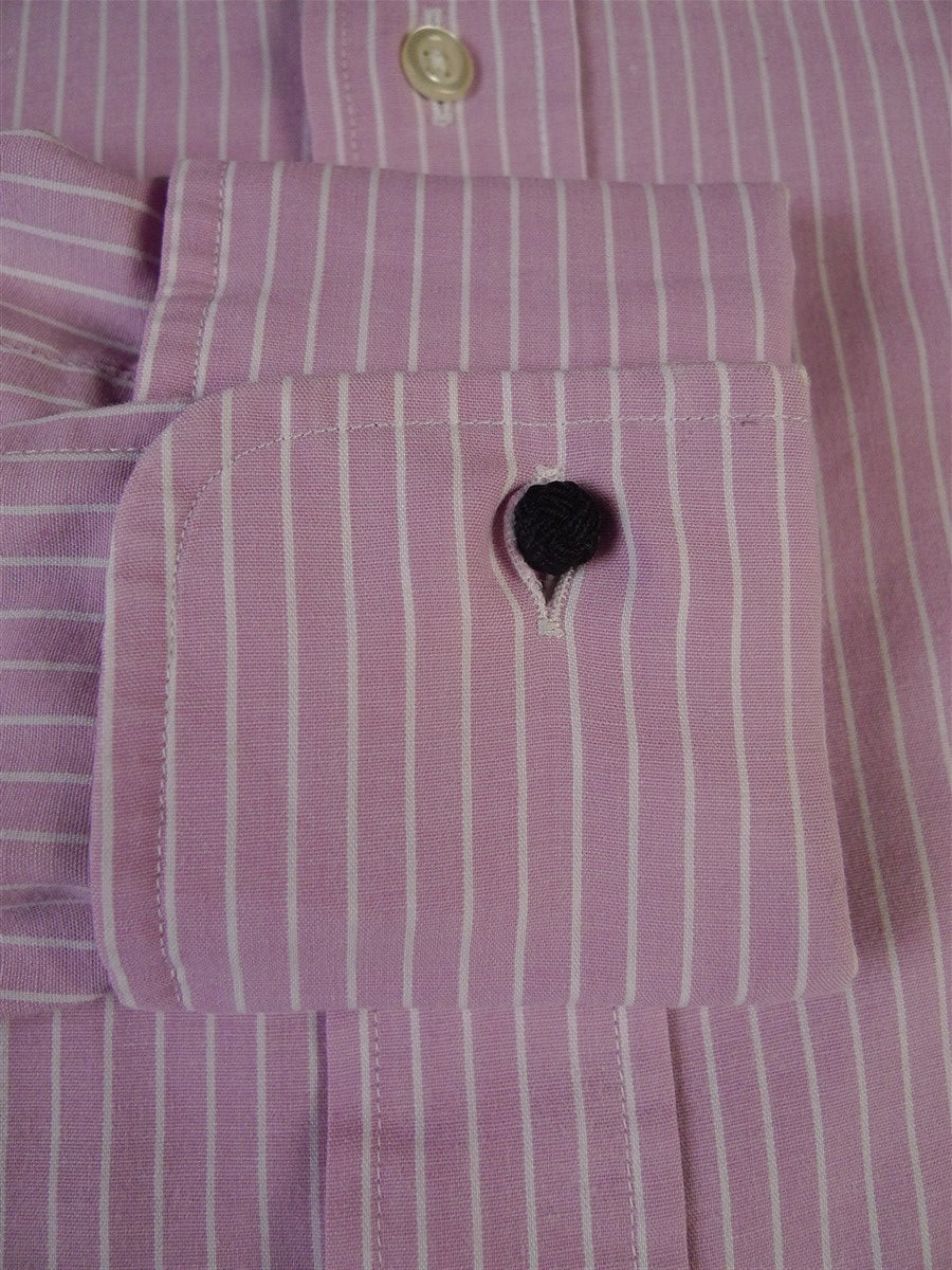 25/0538 gieves & hawkes savile row pink red stripe cotton shirt 17