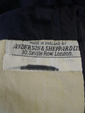 25/0827 anderson & sheppard savile row navy blue suit for restoration 46 long