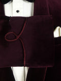 25/0505 near immaculate pakeman catto carter plum burgundy smoking / dinner jacket 42 regular to long