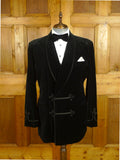 25/0506 buckleigh london black d/b velvet smoking / dinner jacket 44-45 long