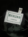 25/0506 buckleigh london black d/b velvet smoking / dinner jacket 44-45 long