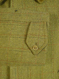 25/0536 vintage invertere heavyweight green / red wp check tweed shooting jacket field coat 42