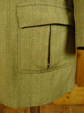 25/0536 vintage invertere heavyweight green / red wp check tweed shooting jacket field coat 42