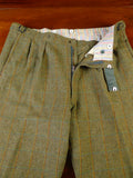 25/0503 vintage aspers london green wp check tweed shooting breeches breeks 38