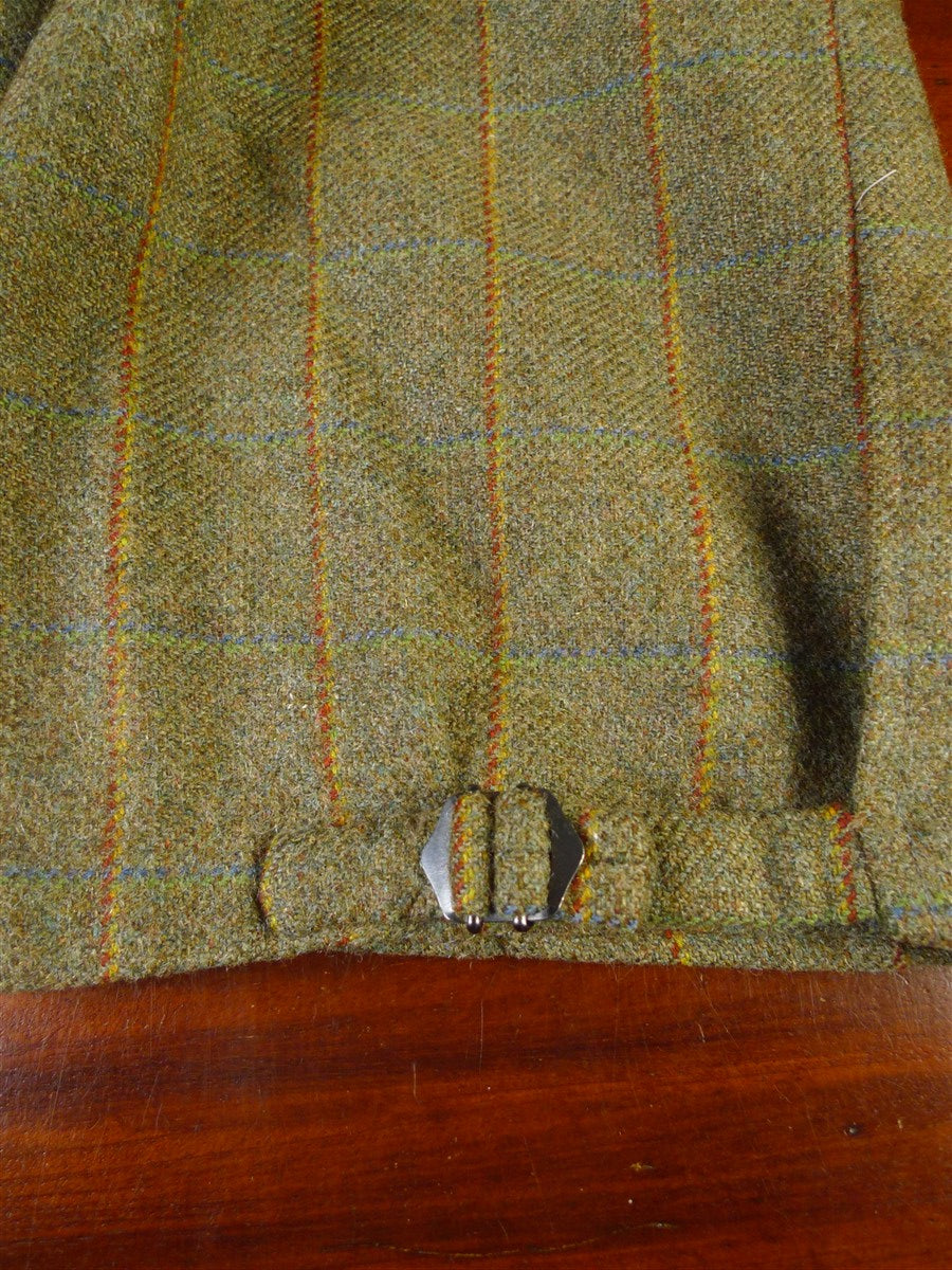 25/0503 vintage aspers london green wp check tweed shooting breeches breeks 38