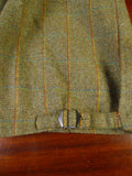 25/0503 vintage aspers london green wp check tweed shooting breeches breeks 38