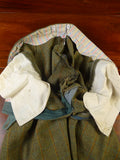 25/0503 vintage aspers london green wp check tweed shooting breeches breeks 38