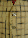 25/0518 wonderful 1930s 1940s vintage tattersall check wool country waistcoat 39