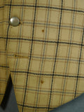 25/0518 wonderful 1930s 1940s vintage tattersall check wool country waistcoat 39