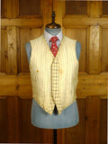 25/0518 wonderful 1930s 1940s vintage tattersall check wool country waistcoat 39