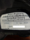 25/0522 immaculate 2021 anderson & sheppard savile row bespoke grey d/b mohair suit 42-43 long