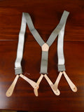 25/0568 old stock raf issue grey woven braces w/ leather ends perfect for goodwood revival