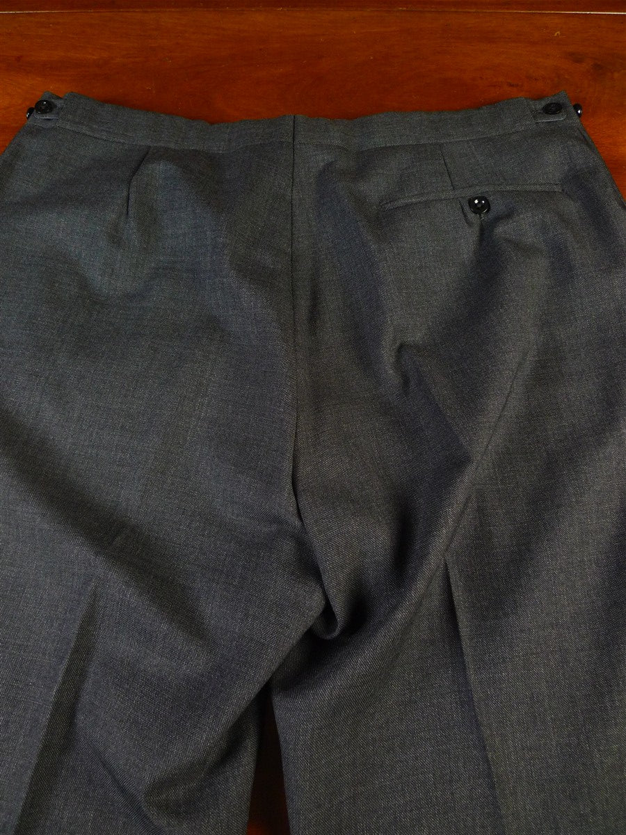 25/0563 immaculate 2013 savile row bespoke grey worsted d/b suit 42-43 long