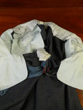 25/0563 immaculate 2013 savile row bespoke grey worsted d/b suit 42-43 long