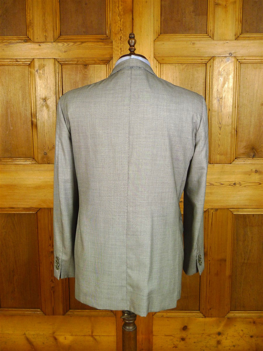 25/0569 vincci london italian wool grey birds-eye weave suit 44 long