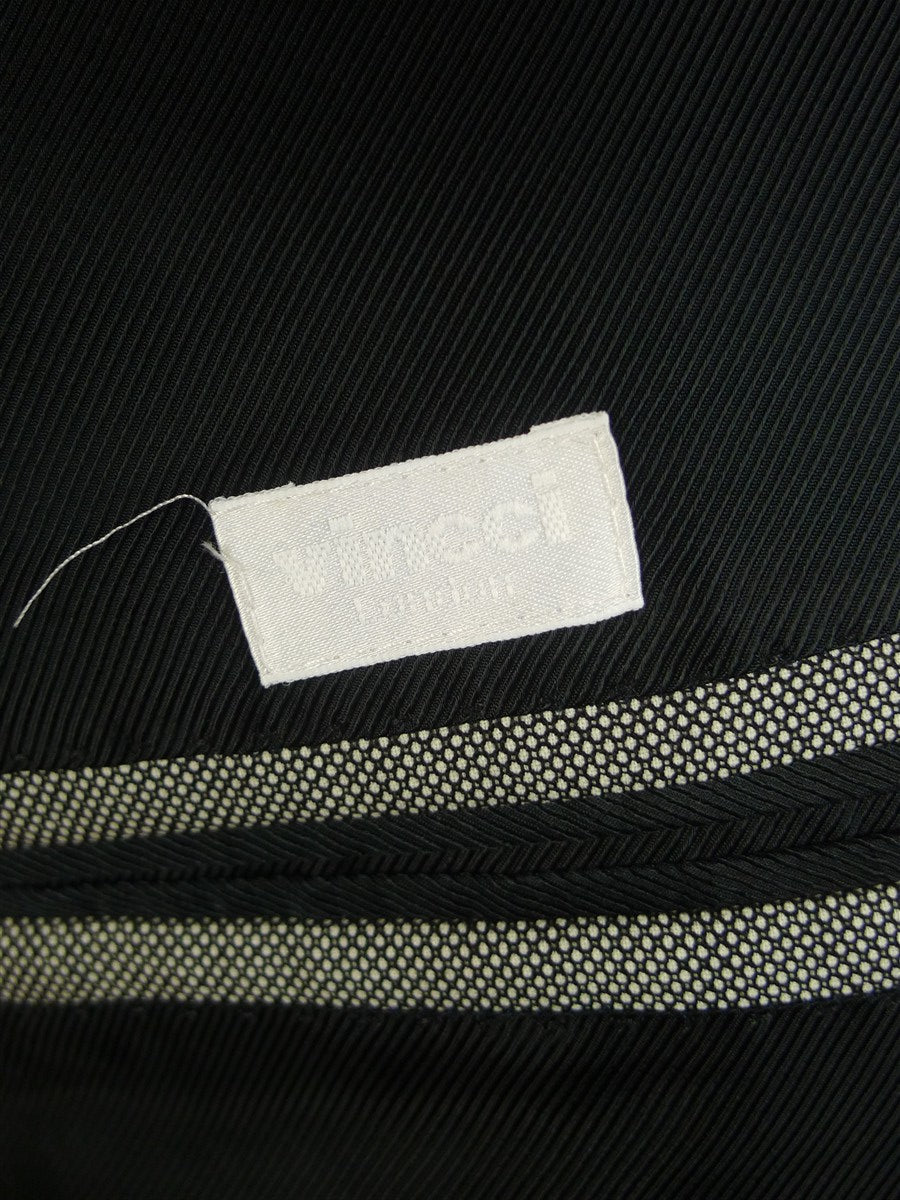 25/0569 vincci london italian wool grey birds-eye weave suit 44 long