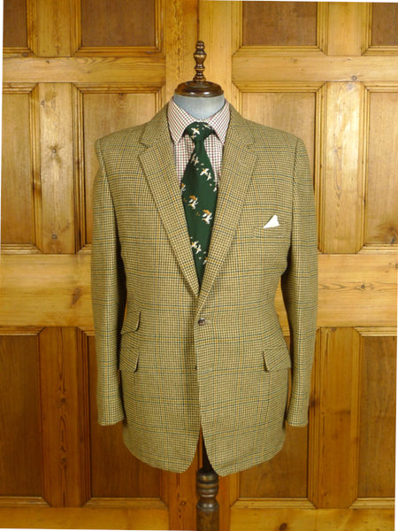 25/0618 immaculate vintage john g hardy gun check alsport cloth tweed sports jacket 45 regular