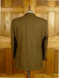 25/0622 immaculate nearly new daks brown / amber glen check tweed sports jacket 44 short to regular