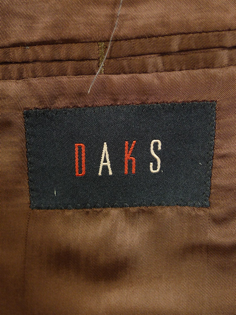 25/0622 immaculate nearly new daks brown / amber glen check tweed sports jacket 44 short to regular
